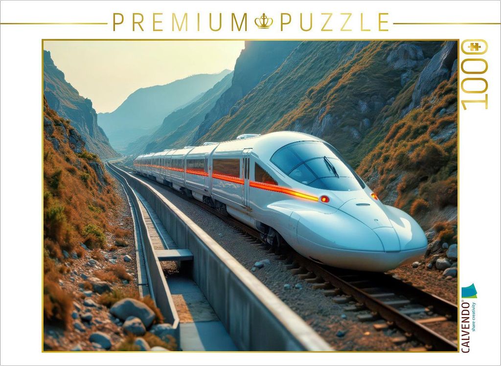 CALVENDO Puzzle Zukunft fährt elektrisch. | 1000 Teile Lege-Größe 64x48cm Foto-Puzzle für glückliche Stunden