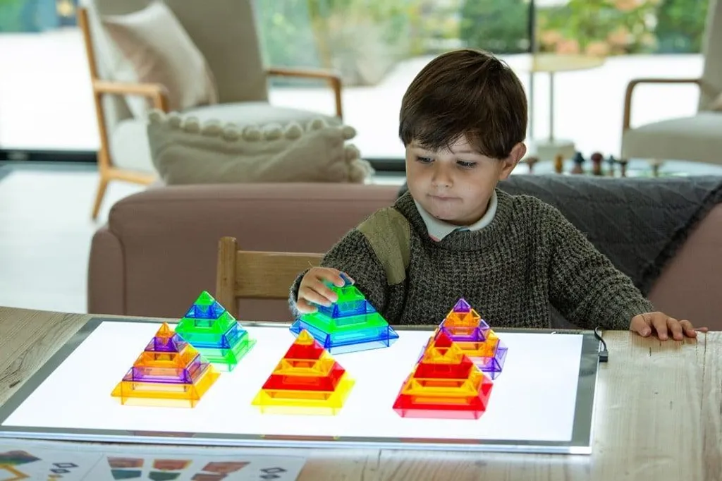 Pyramides TickiT en couleurs transparentes - Blocs de construction DIY - 3
