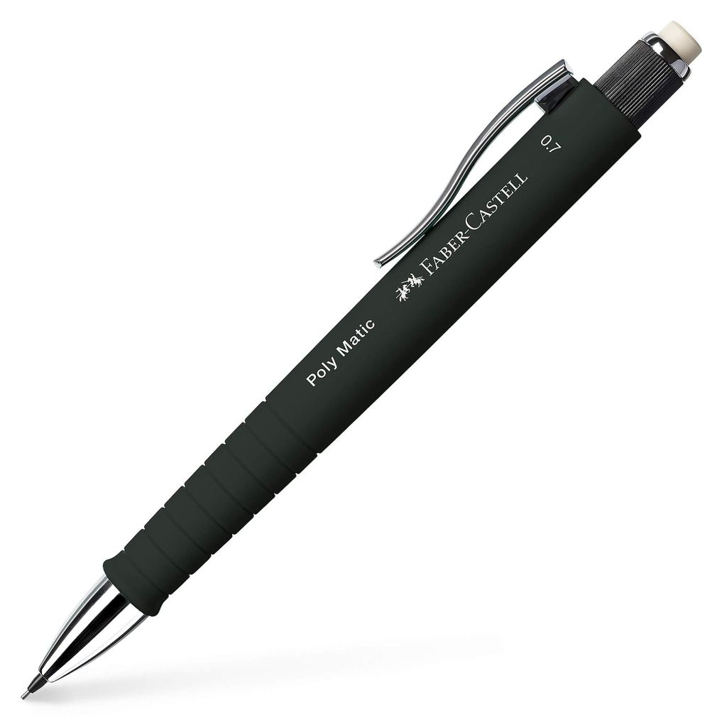 Faber-Castell Apollo - Matita Meccanica 0,5 Mm Con Gomma, Confezione Da 5 - Scrittura Precisa