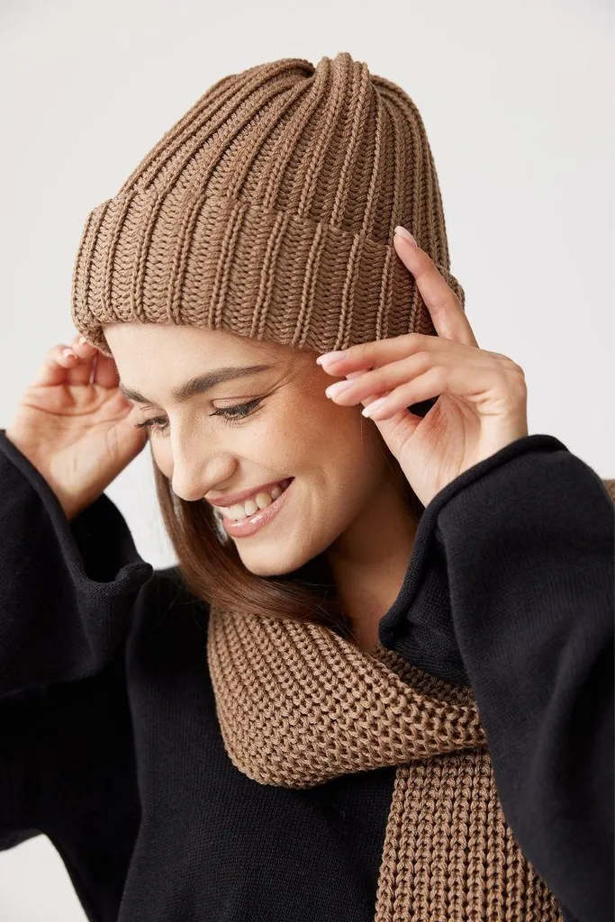 Cappello Donna Sophie Lana Camel | Accessorio Autunno/Inverno Must-Have - 1