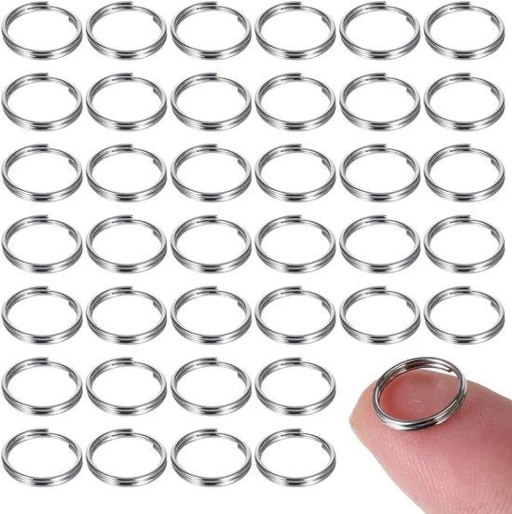Tiges fendues 10 mm en inox argenté pour assemblage et quincaillerie