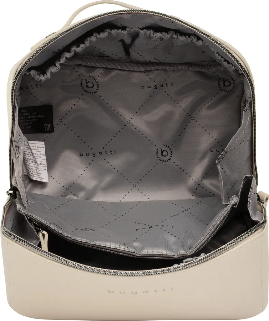 Bugatti Almata Make Up Bag Beige - Trousse da Viaggio Ampia Apertura - 12