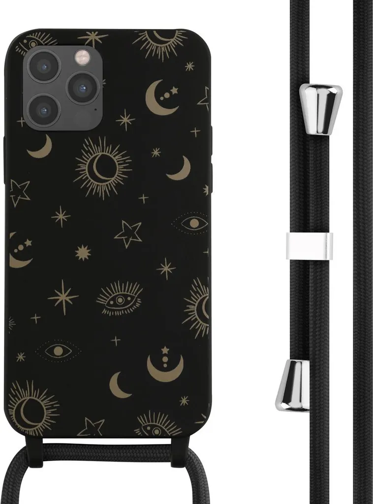 Custodia in silicone imoshion con cinturino per iPhone 12 (Pro) - Sky Black