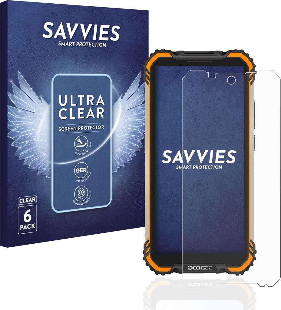 6x Für Doogee S58 Pro Schutzfolie Savvies Displayschutz Display Schutz Folie Klar Transparent