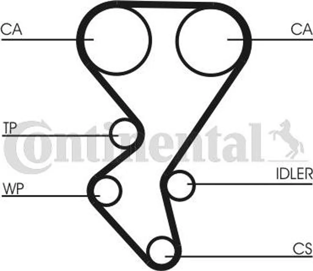 Kit courroies dentées Continental CT1092K2 pour entretien moteur Xsara