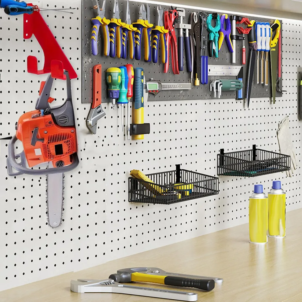 Support mural pour tronçonneuse en acier allié - Lot de 2 ultra robuste - 10