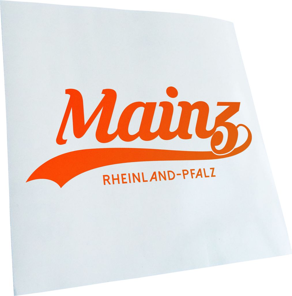Kiwistar - Autoaufkleber - Mainz Rheinland-Pfalz - Neonorange - 60x24cm - Aufkleber für Auto, Laptop, Fahrrad, LKW, Motorrad mehrfarbig JDM Decal ...