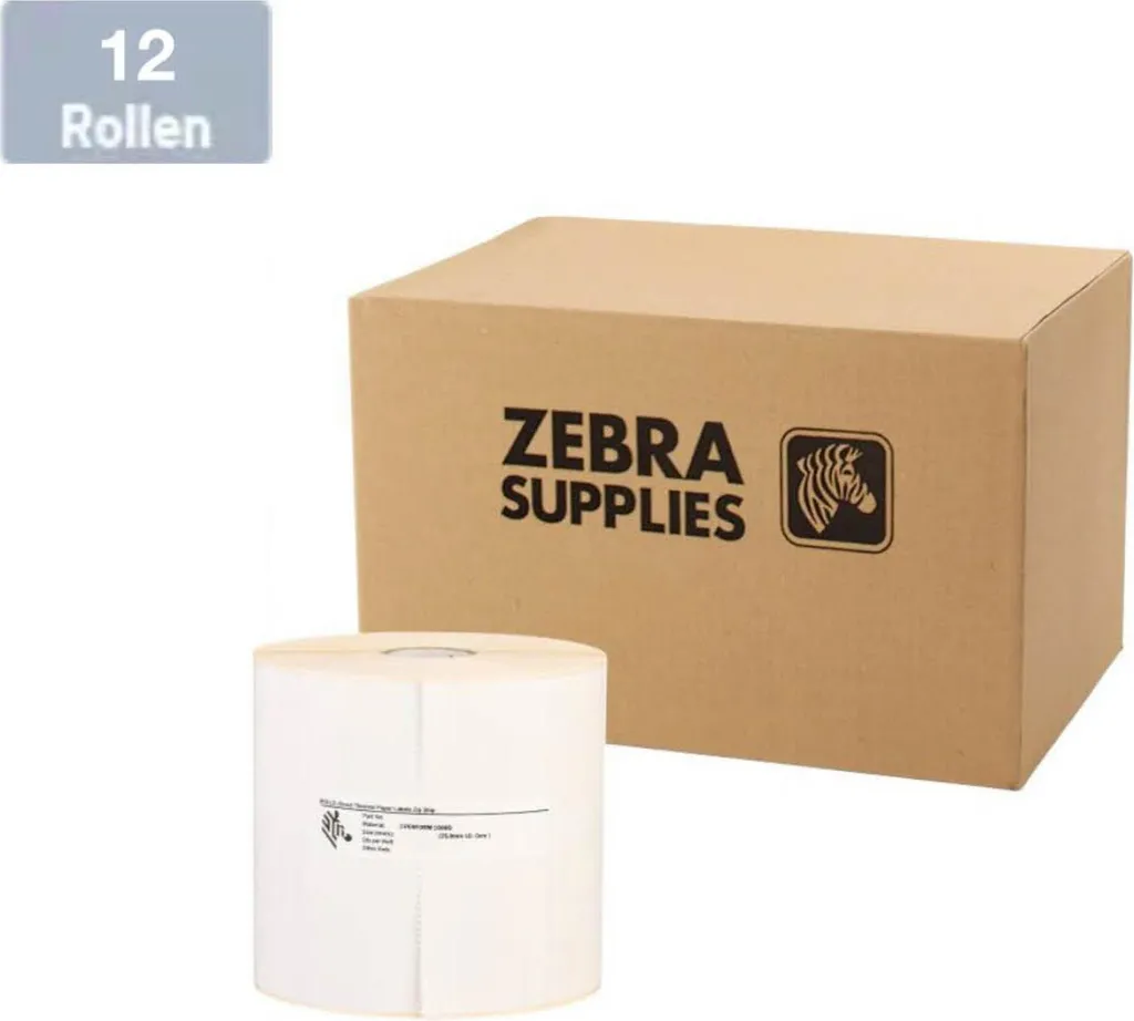 Zebra 800273-205, etichette in carta, 76,2 x 50,8 mm, resistenti, autoadesive, ideali per la spedizione e l'etichettatura.