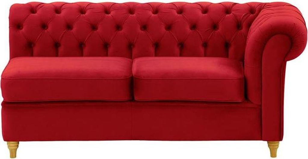 Chesterfield Modul - Zweisitziges Seitenelement, rechts (2R)-Velluto 7-like oak