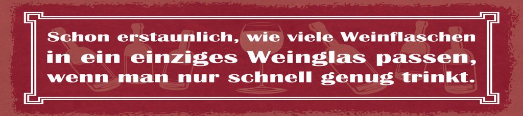 vianmo Holzschild 10x46 cm wie viele Weinflaschen in ein Weingas passen