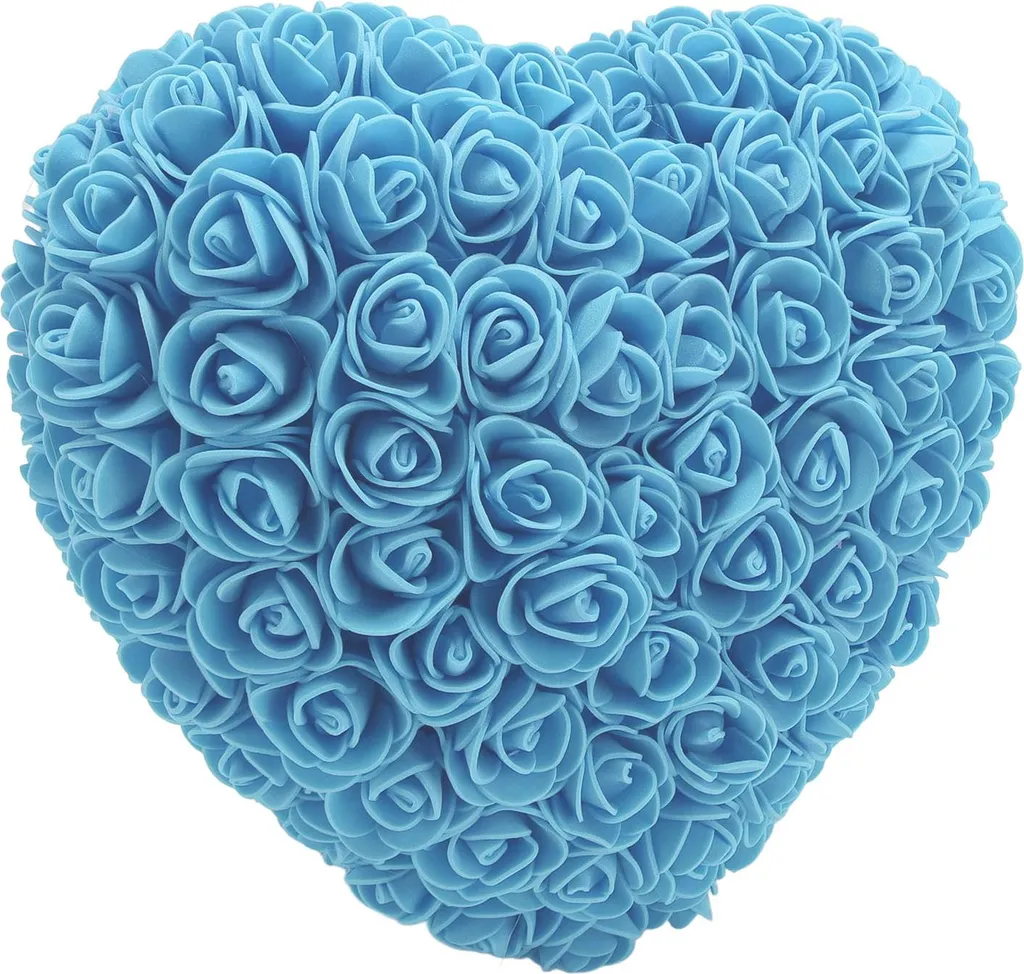 Cœur de Roses Artificielles : Décoration Durable et Sans Entretien Bleu