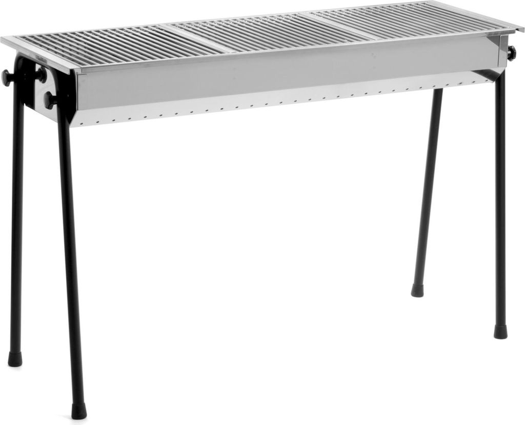 HENDI Holzkohlengrill Resto Edelstahl 1130x380x760 mm