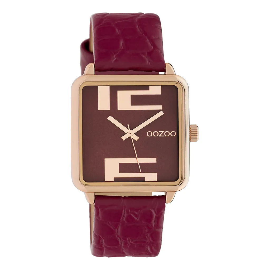 Oozoo Orologio Donna Rosso UOC10368 - Passione al Polso in Vera Pelle