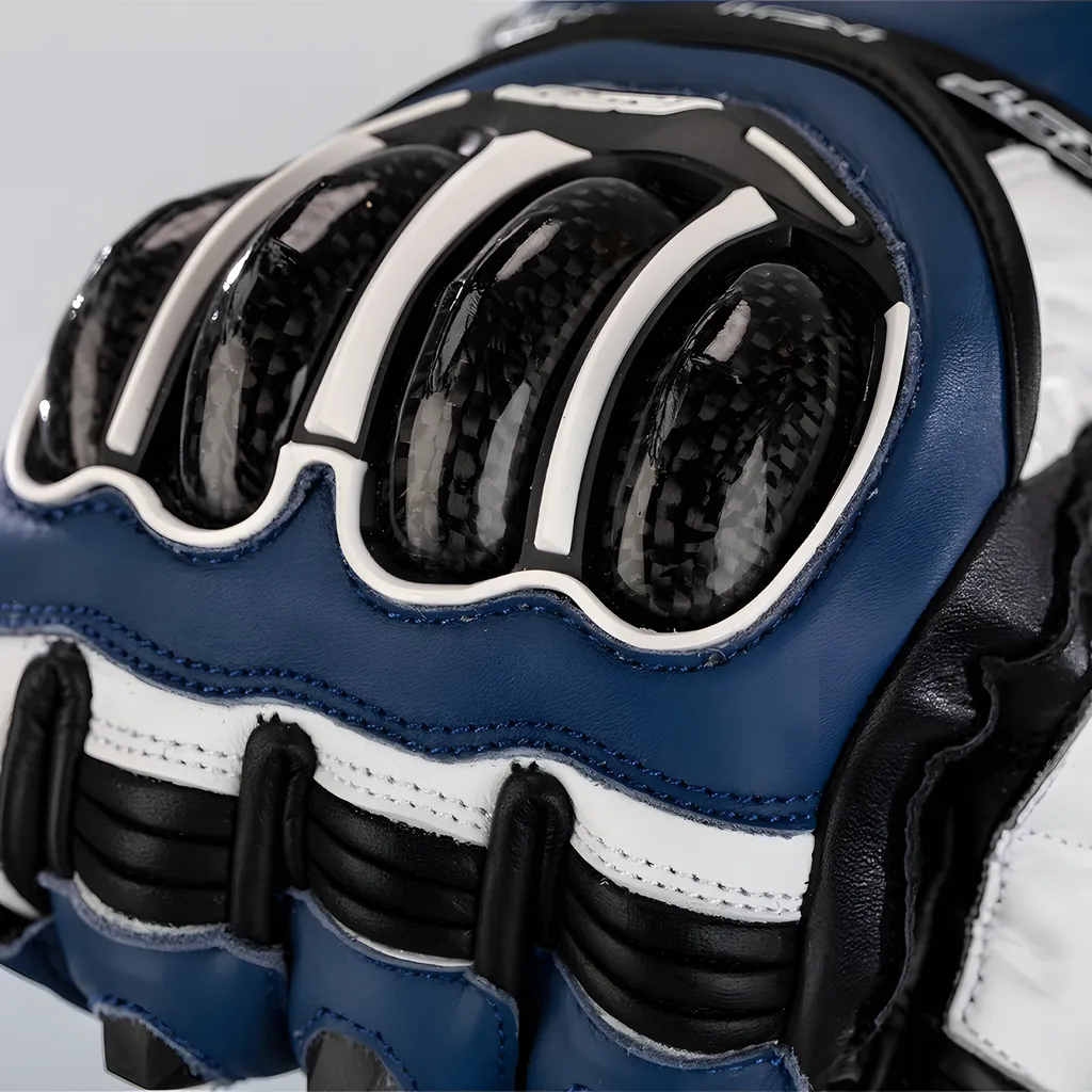 Gants de piste RST TracTech Evo 4 cuir bleu blanc noir XL