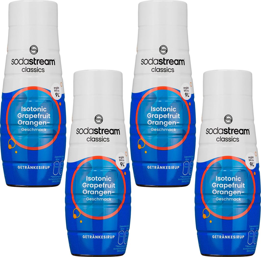 SodaStream Isotonischer Sirup 4x440ml Grapefruit Orange Getränkesirup