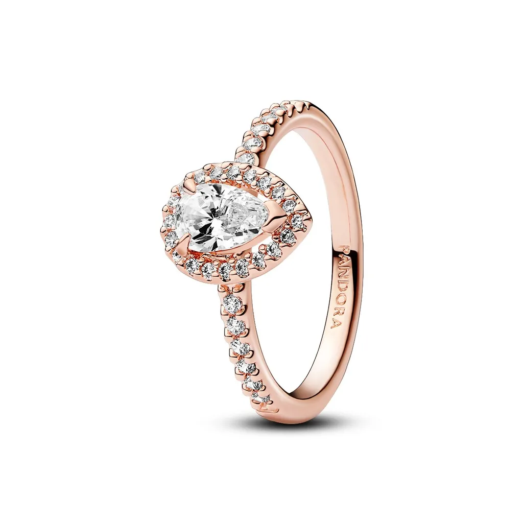 Bague de Fiançailles ou Cadeau Femme - Pandora Anneau Poire Scintillant
