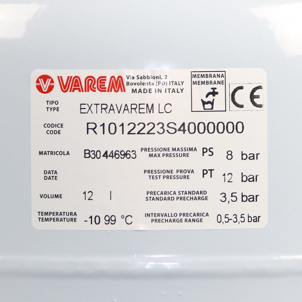 Multifunktions Ausdehnungsgefäß 12L 3/4" Extravarem Produktbild 