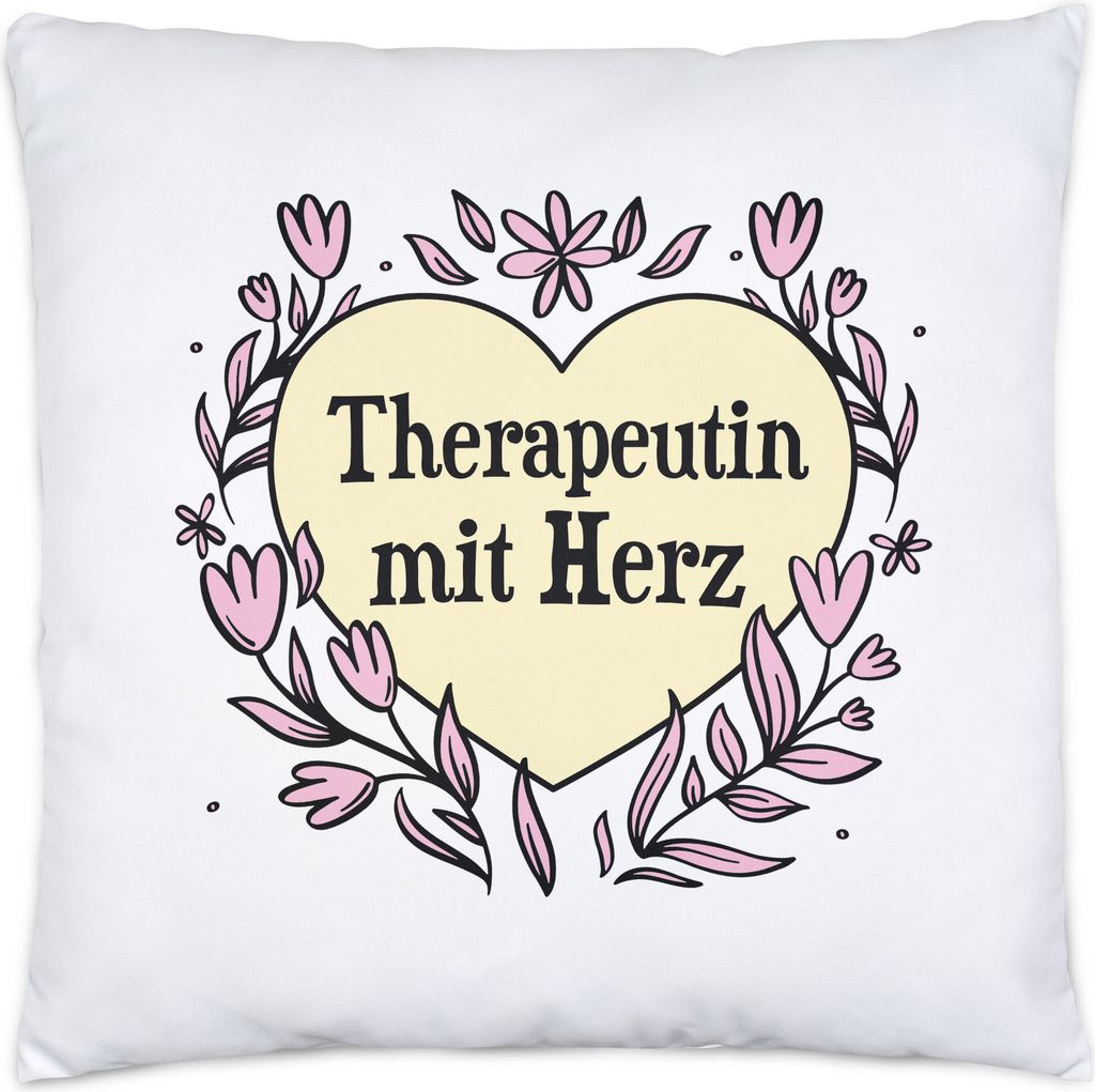 Therapeutin mit Herz Kissen Inkl. Kissen Geschenkidee Zum Produktbild 