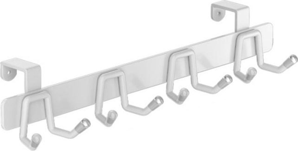 INF Türhaken Edelstahl Doppelhaken für Küche, Bad & Schlafzimmer Weiß