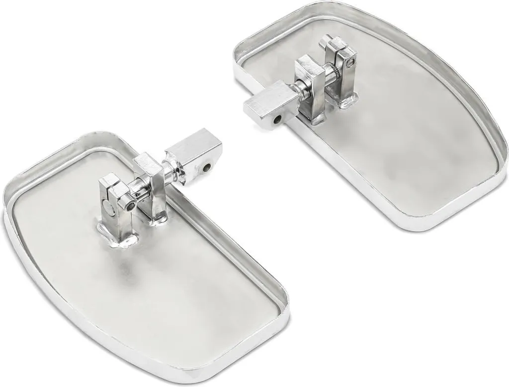 Repose-pieds larges type plateau pour moto Chopper custom avec inserts - 7