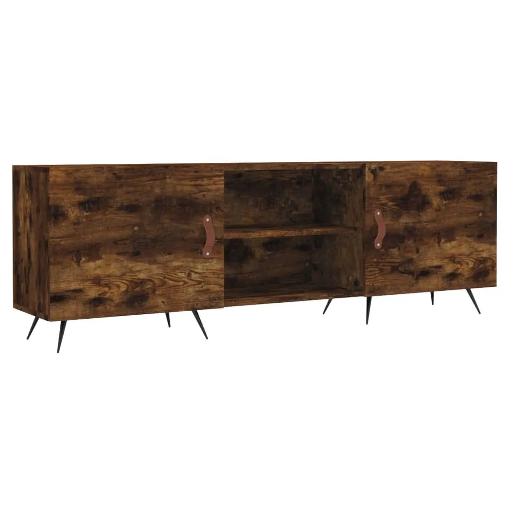 Mobile TV in rovere fumé 150x30x50 cm Materiale in legno