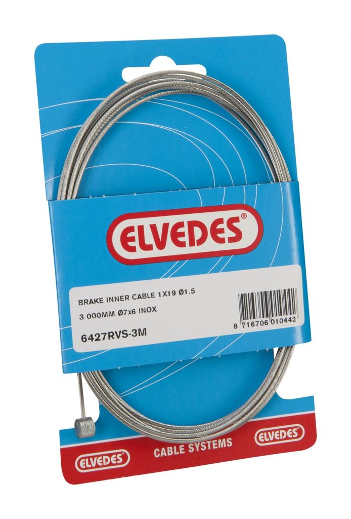 Elvedes hintere Innenkabel 3000 mm Silber tonnippel