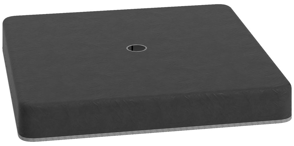 Basisgewichte fš¹r Sonnenschirmst?nder. Wasserdicht. mit Sand befš¹llbar. Kunststoff. 89L x 89B x 10.5H cm. Schwarz