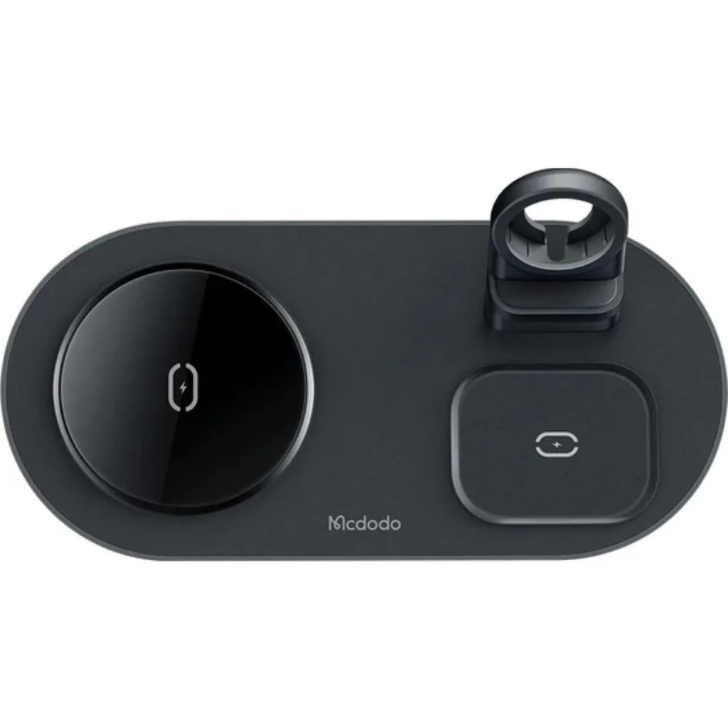 Support de Charge Sans Fil 3 en 1 Mcdodo CH-7063 Noir Idéal pour le Bureau