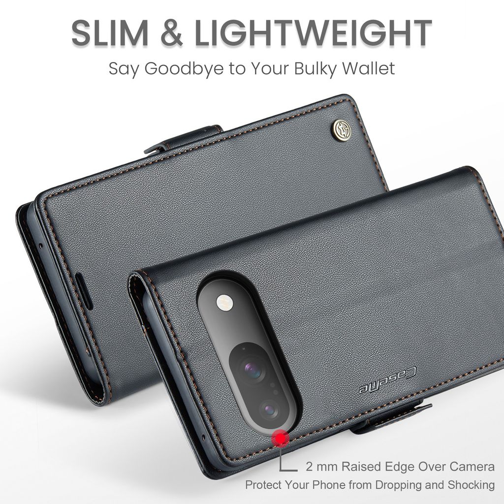 TOMYOU Lederhülle Für Google Pixel 7 – Mit Kartenschlitzen & Standfunktion | Stoßfest, PU Leder, Brieftaschen-Design