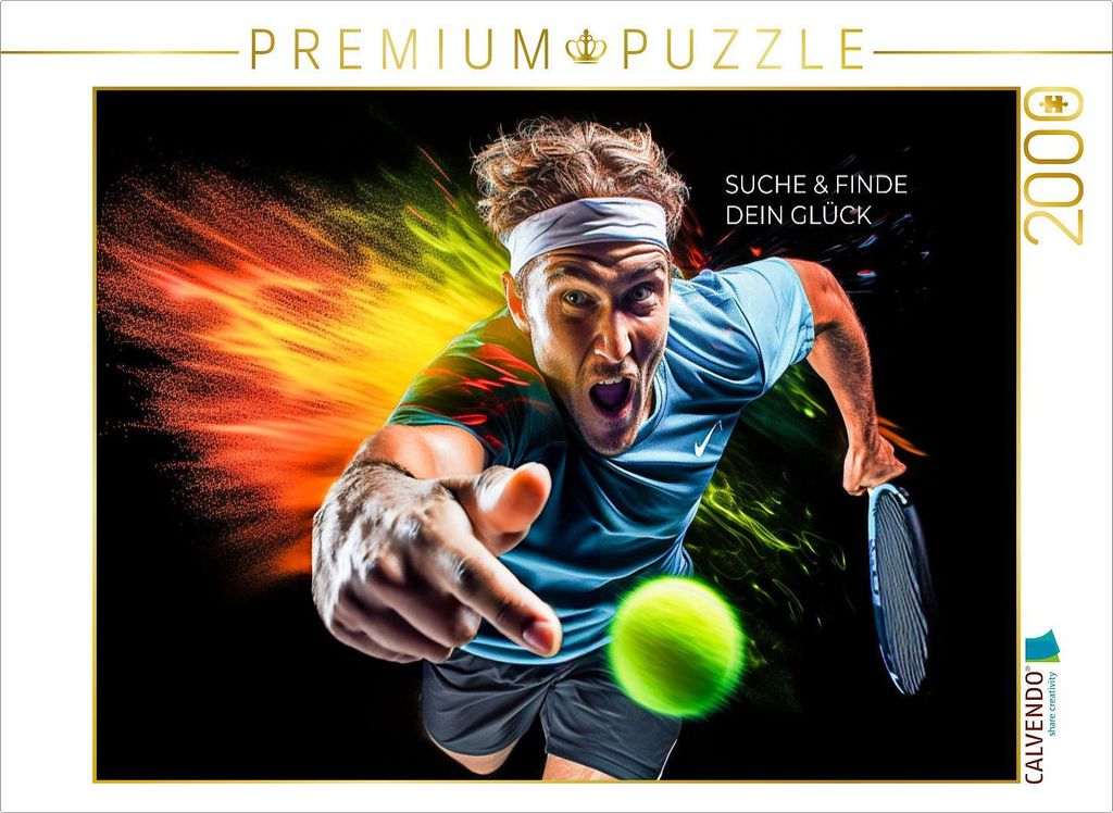 CALVENDO Puzzle Ein Motiv aus dem Kalender Tennis und Motivation | 2000 Teile Lege-Größe 90x67cm Foto-Puzzle für glückliche Stunden