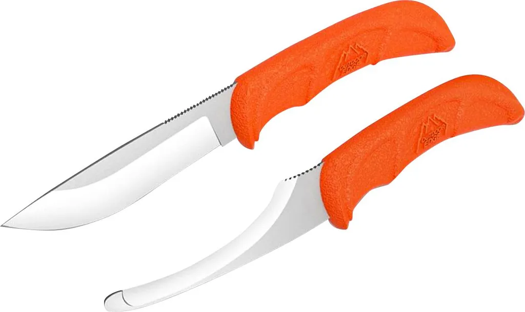 Outdoor Edge Jaeger Pair Kit 2 Coltelli Caccia Skinner e Gut-Hook