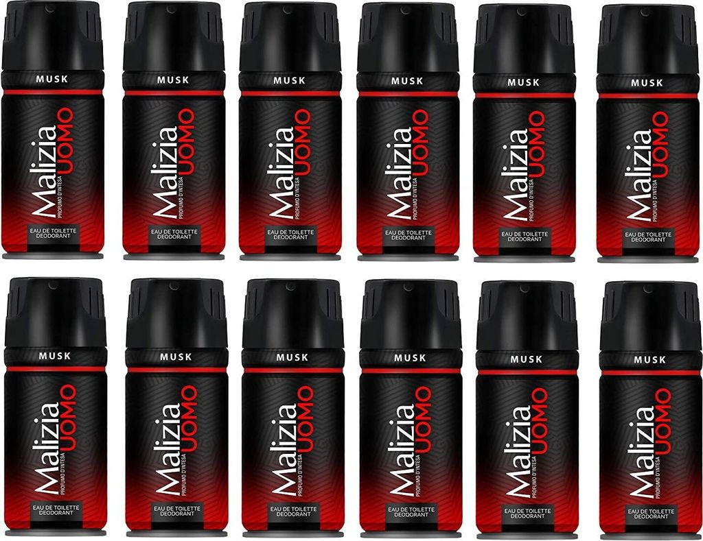 MALIZIA UOMO MUSK - Deodorant EdT 12x 150ml Produktbild 