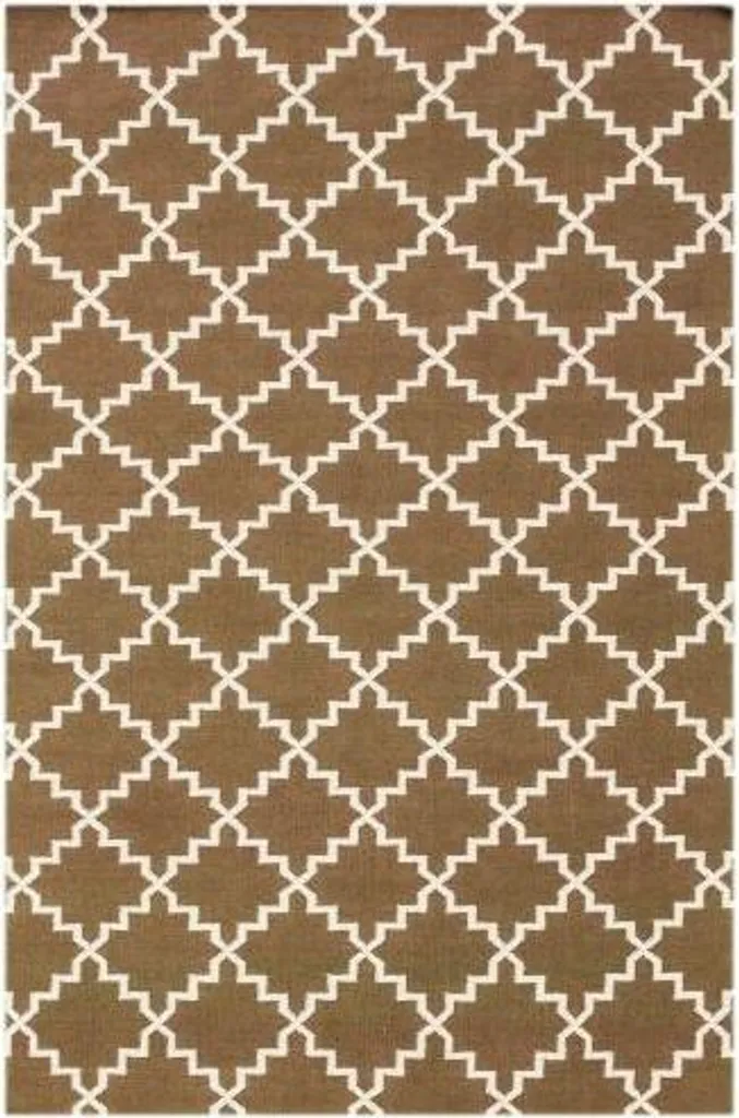 Tapis Kilim Eugenie marron pour réchauffer une chambre ado