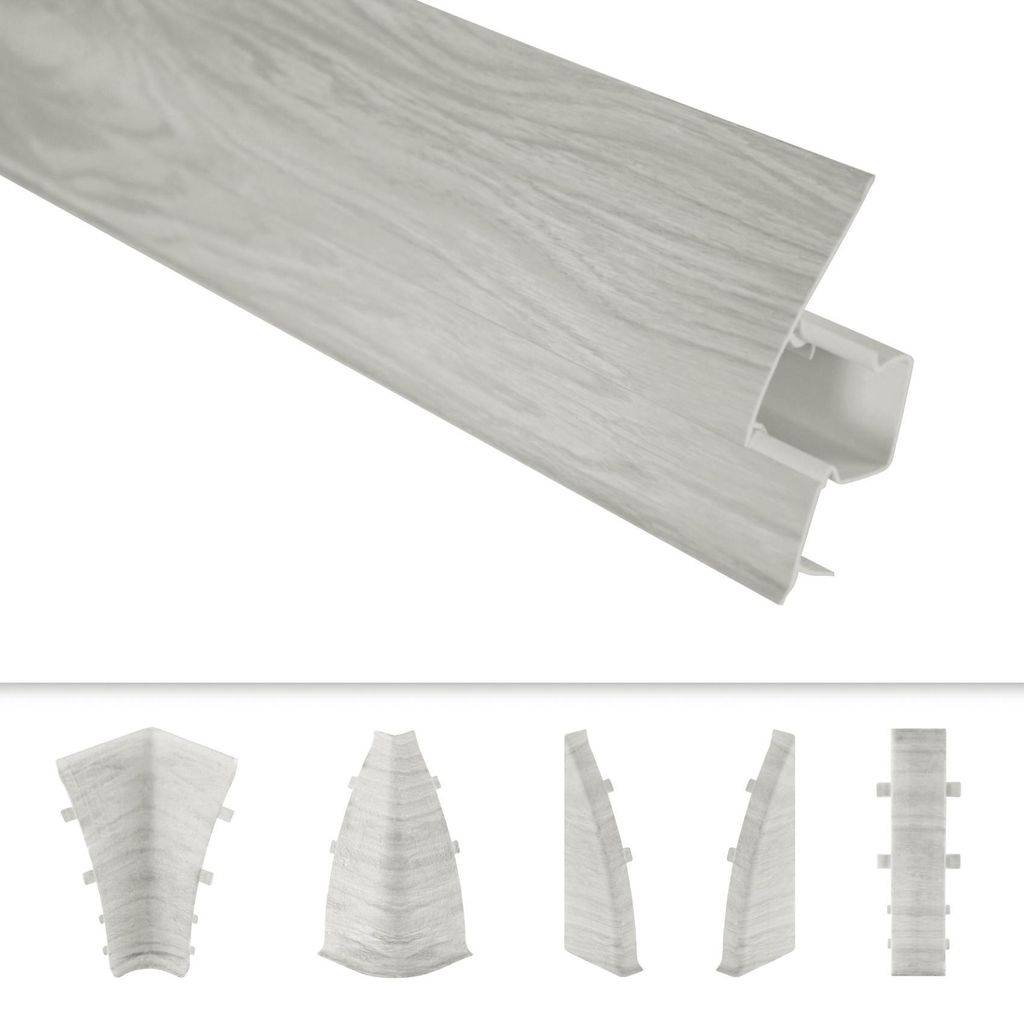 PVC Sockelleisten Sparpakete Fußbodenleisten 23x65mm Modern Produktbild 