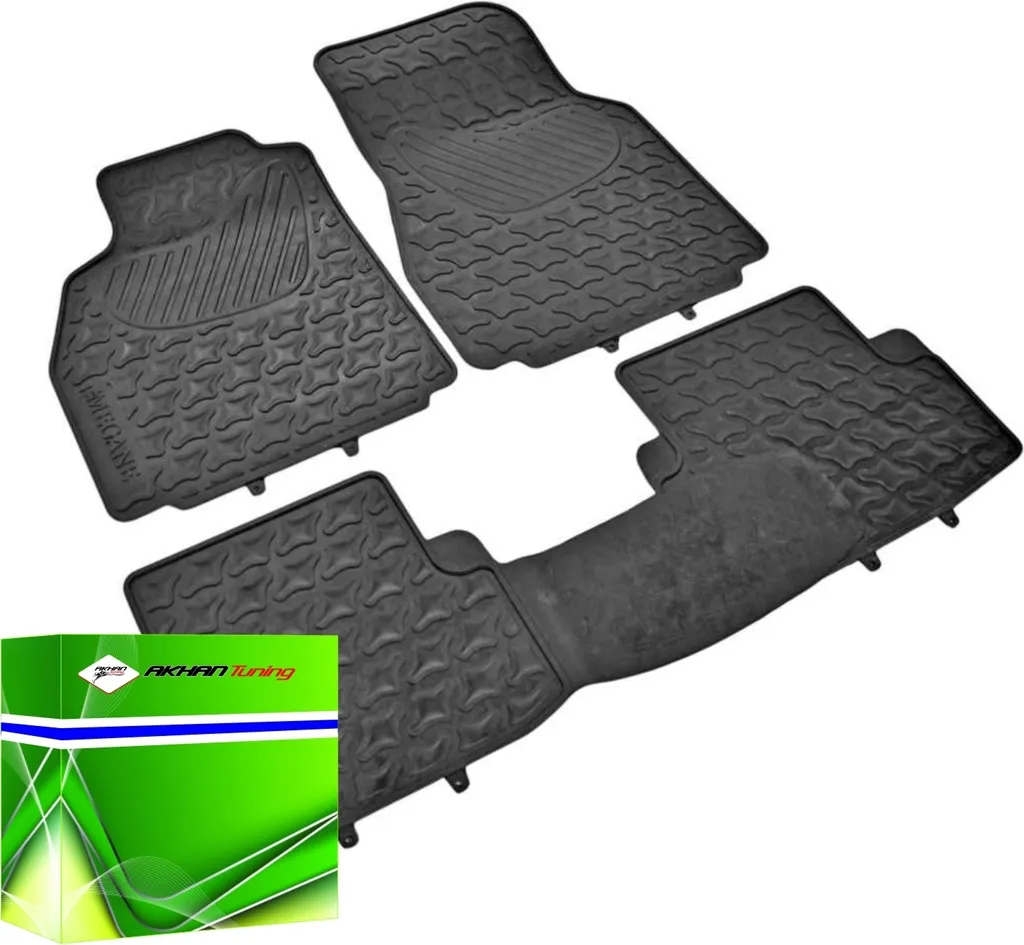 Tappetini in Gomma DK0900 per Fiat Linea 2007-2015 Nero Impermeabile