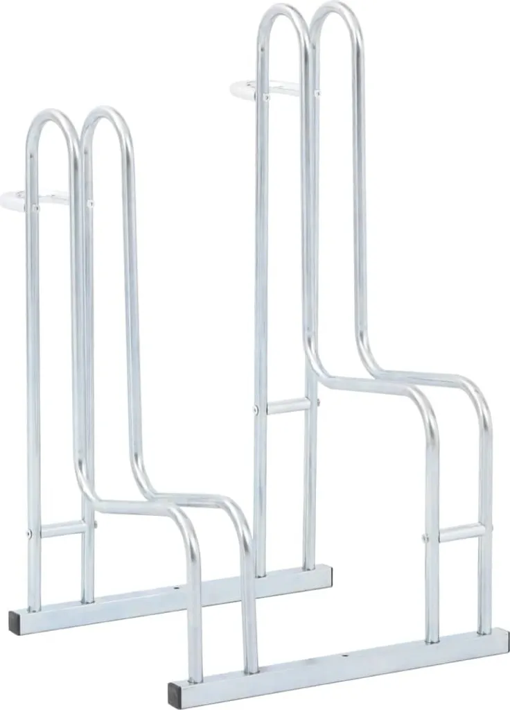 Support 2 vélos anti-chute au sol en acier galvanisé robuste 4,2 kg