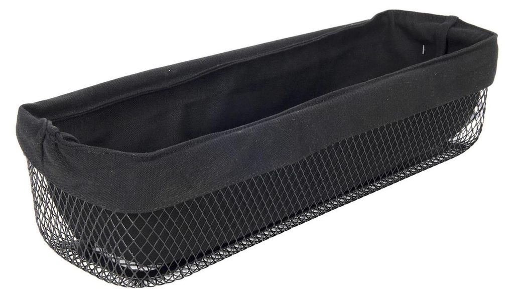 Corbeille à pain métal 40x13x9cm noir mat Image du produit 