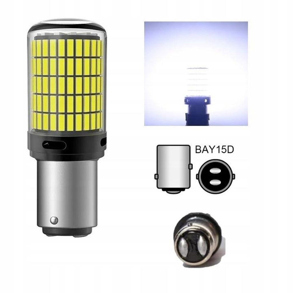 2 sztuki żarówki LED P21/5W BAY15D 12V 150 LED Zdjęcie produktu 