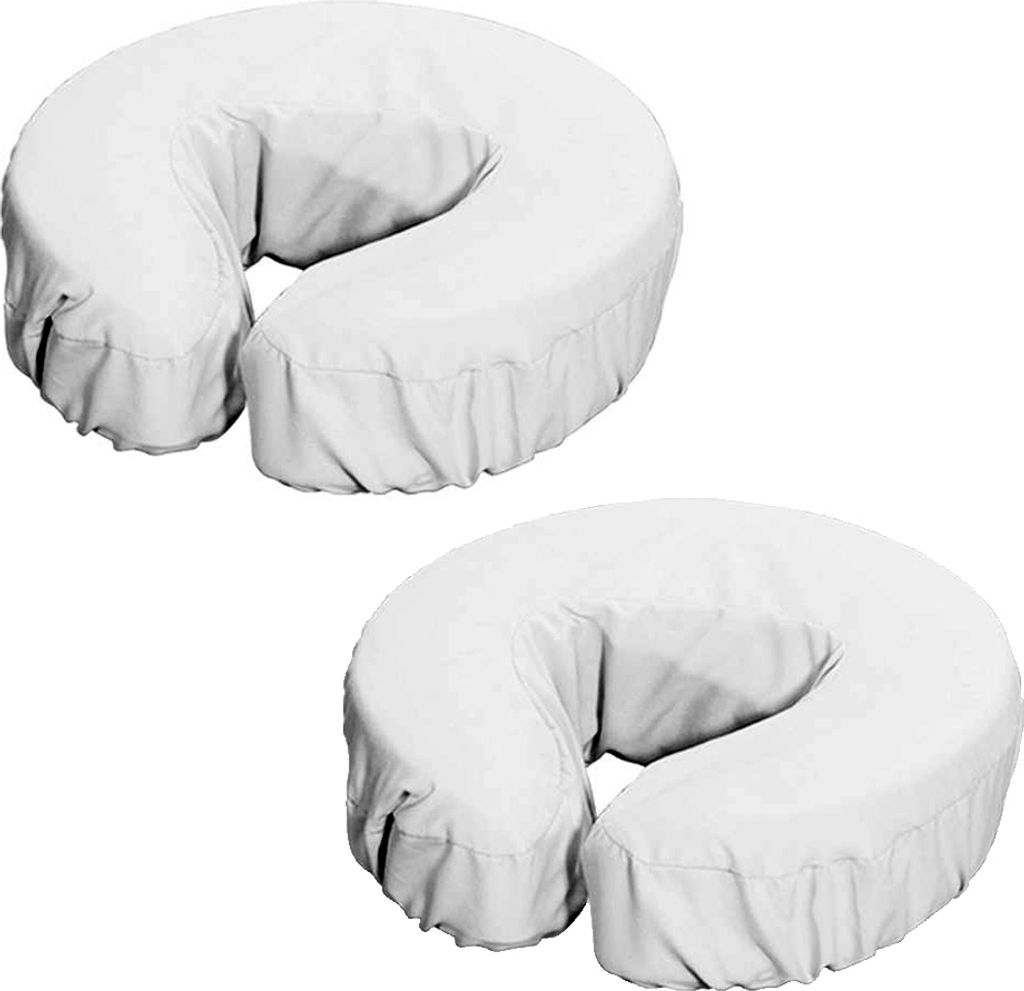 Kopfpolsterbezug aus Microfaser 2er Set Weiß