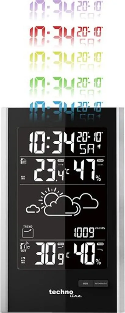 WS 9060 Station météo couleur avec capteur extérieur et écran LCD design - 5