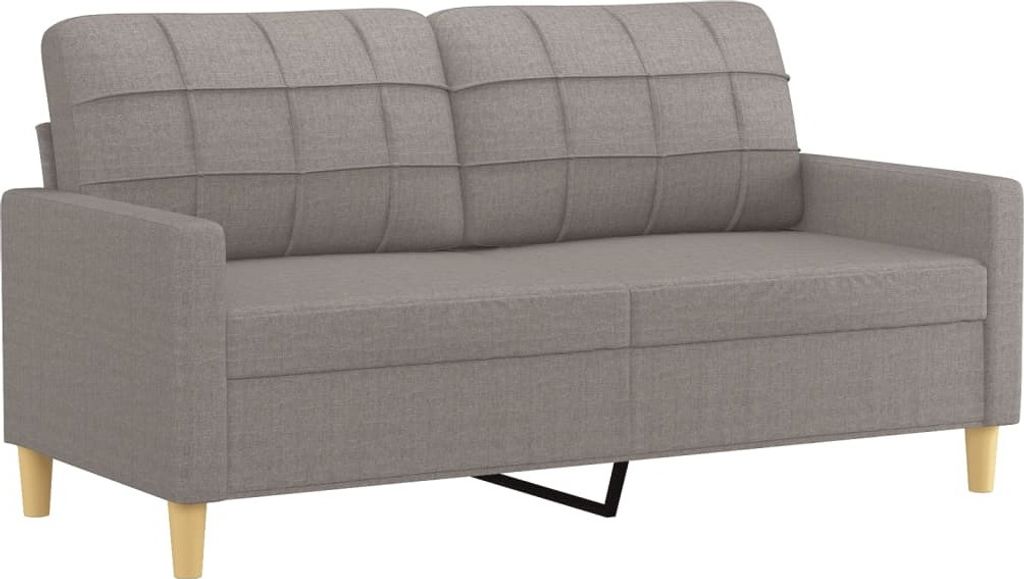 2-Sitzer-Sofa Taupe 140 cm Stoff