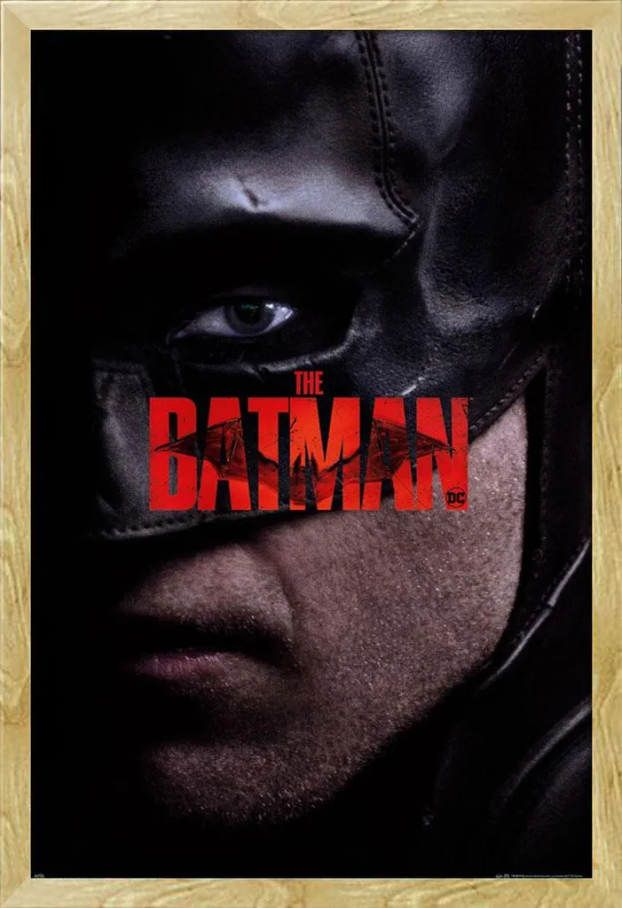 Affiche Batman encadrée sous verre acrylique avec cadre bois MDF hêtre