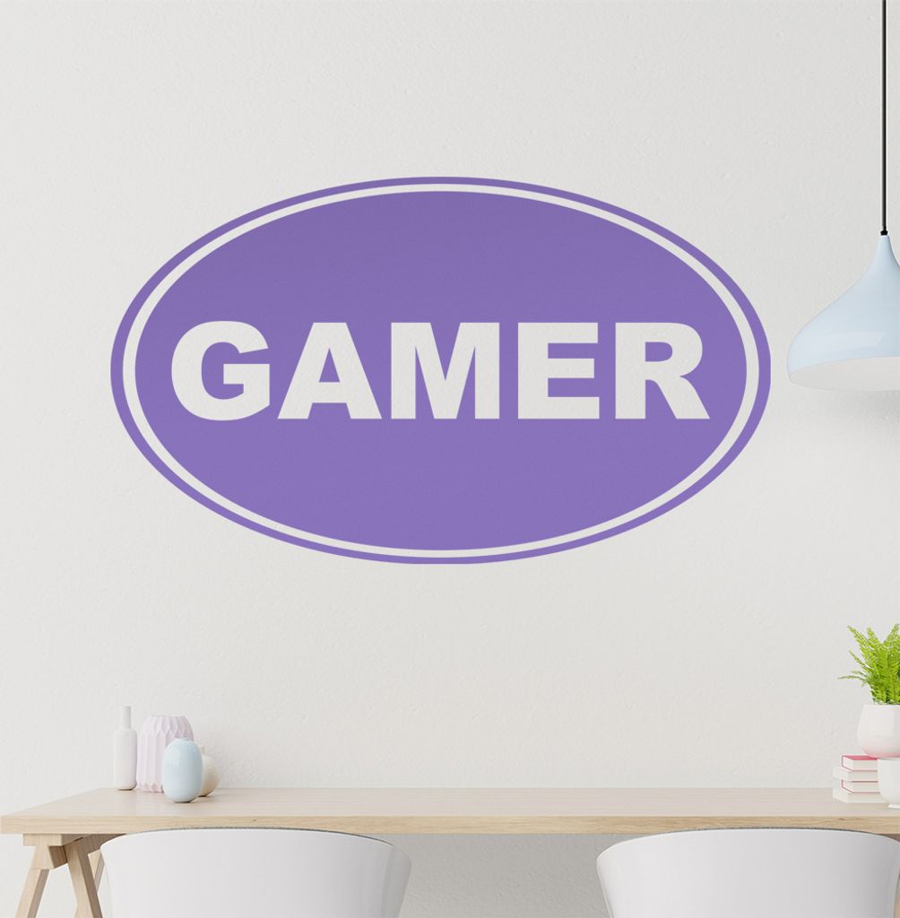 Gamer Wandtattoo in 6 Größen - Wandaufkleber Wall Sticker - Dekoration, Küche, Wohnzimmer, Schlafzimmer, Badezimmer