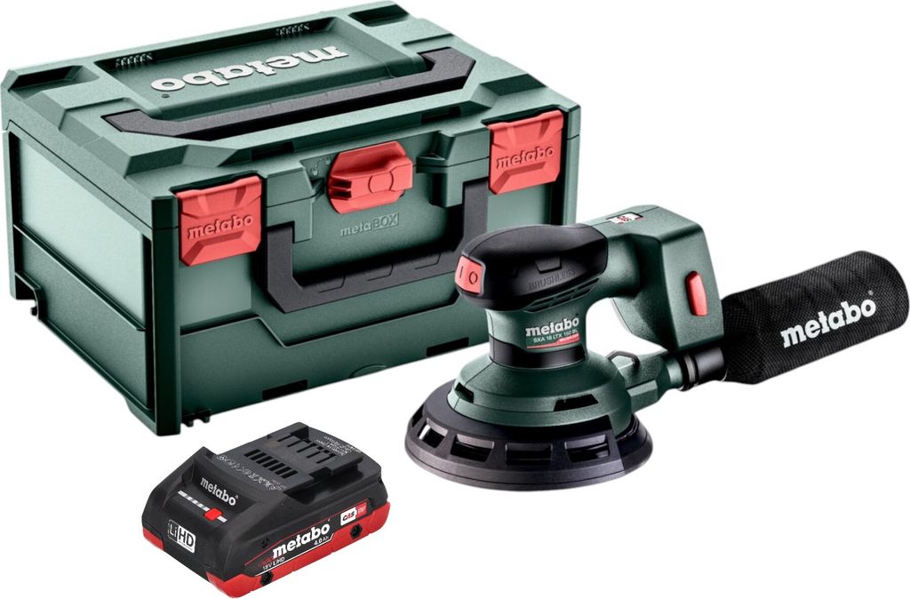 Metabo SXA 18 LTX 150 BL Akku Exzenterschleifer 18 V 150 mm Brushless + 1x LiHD Akku 4,0 Ah + metaBOX - ohne Ladegerät