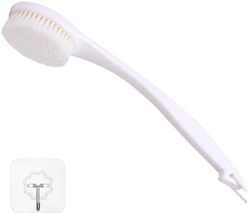 Brosse de douche exfoliante pour gommage corporel et brossage à sec 38cm