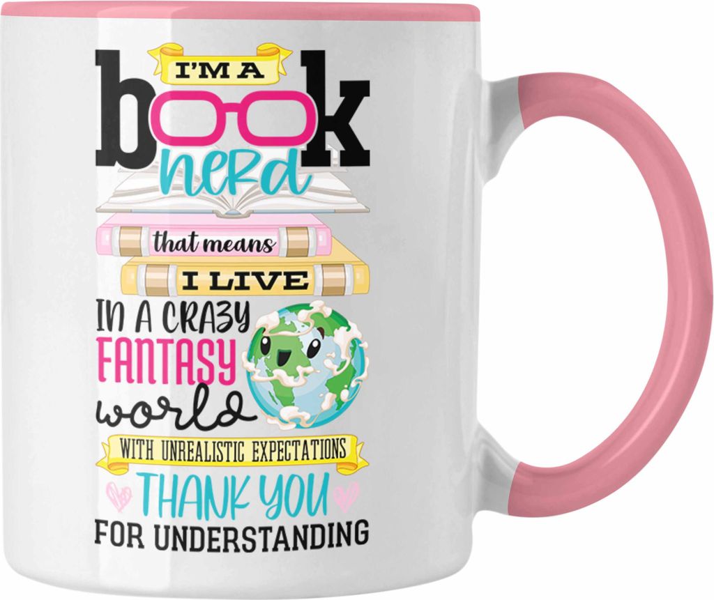 Trendation - Leseratte Geschenk Tasse I'm A Book Nerd Produktbild 