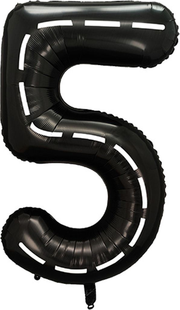 40 Zoll schwarzer weißer Streifen große aufblasbare Stehstypnummer Ballon 0-9 Zahlen Auto Theme Aluminium Folie Ballon Party Lieferungen-5