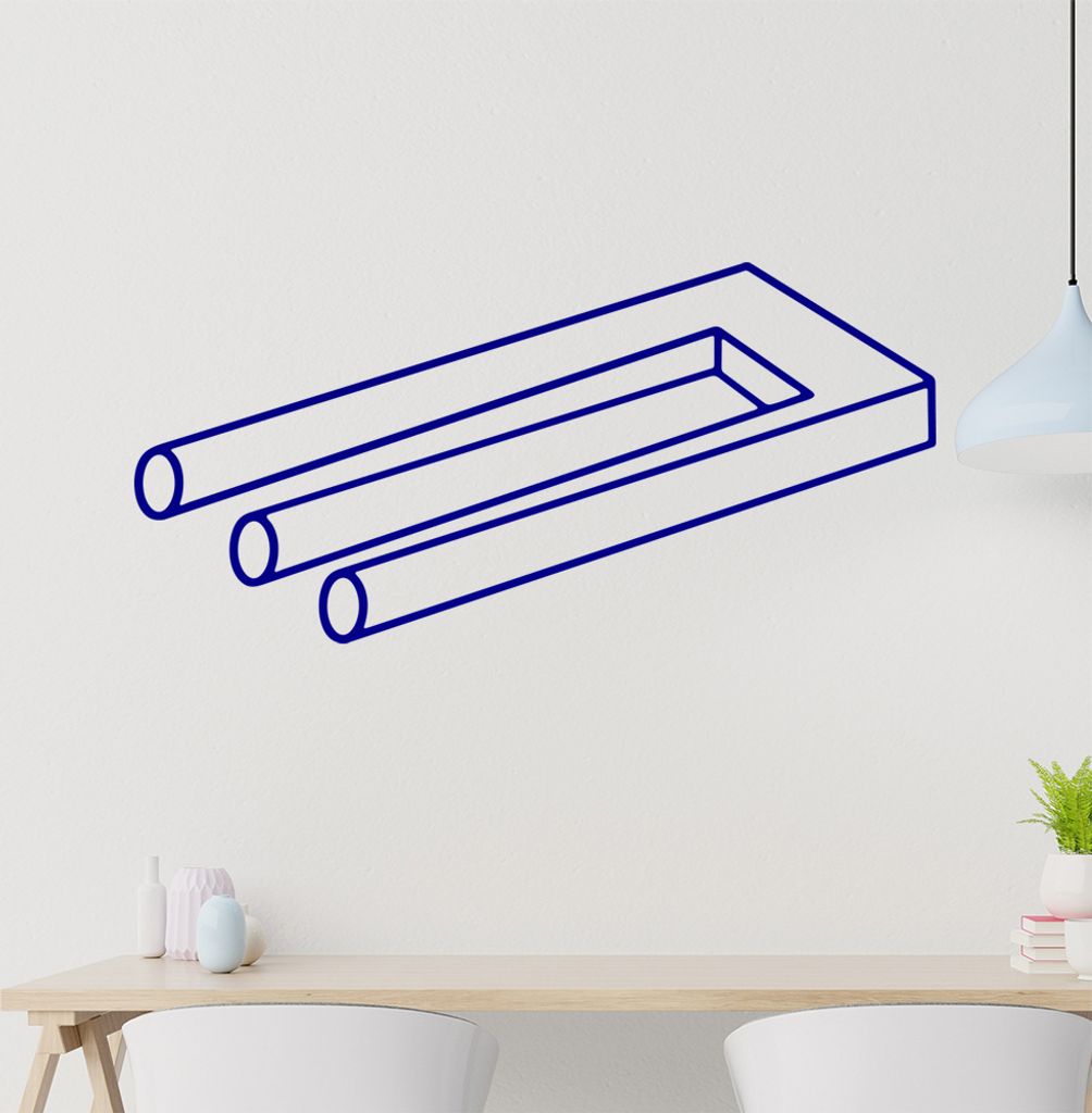 KIWISTAR Optische Täuschung Illusion - Säulen Wandtattoo in 6 Größen - Wandaufkleber Wall Sticker - Dekoration, Küche, Wohnzimmer, Schlafzimme...