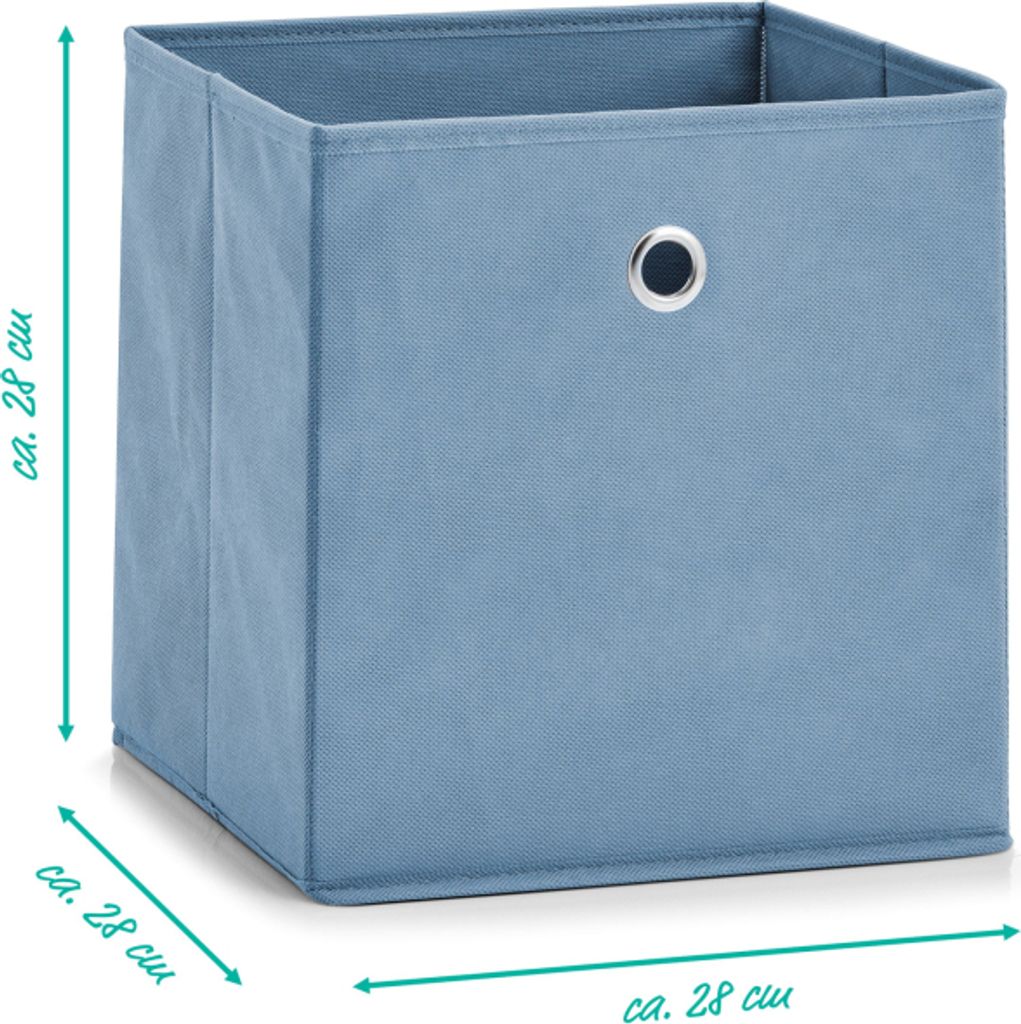 Aufbewahrungsbox Textil blau 28x28x28cm Ordnungsboxen