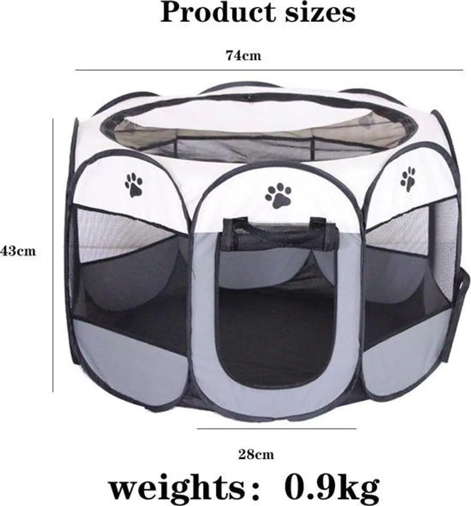 Sac de transport pour animaux pliable et imperméable - Coloris Gris Zen